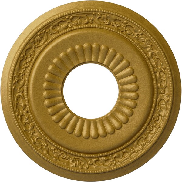 Ekena Millwork Lauren Ceiling Medallion (Fits Canopies up to 6 1/4"), 20 5/8"OD x 6 1/4"ID x 1 3/8"P, Pharaohs Gold CM20LNPGS - main
